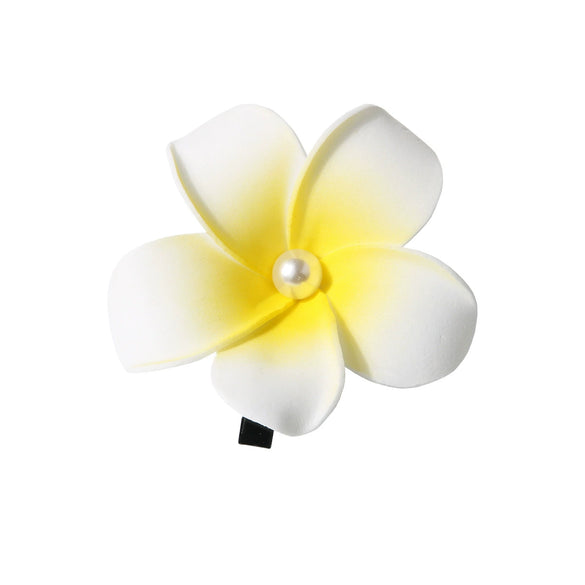 Women's Artificial Leather Handmade Simulation Egg Flower Side Clip Hair Accessories