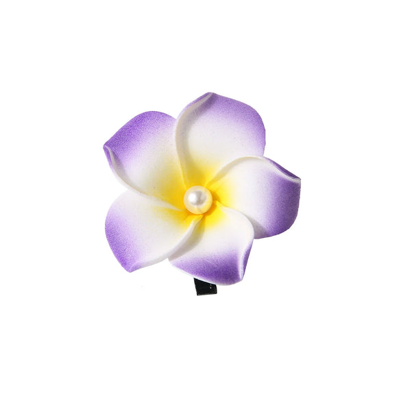 Women's Artificial Leather Handmade Simulation Egg Flower Side Clip Hair Accessories