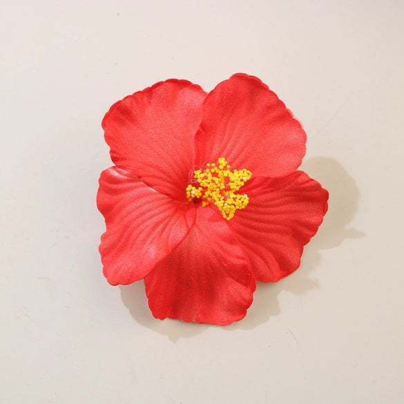 Women's Artificial Leather Handmade Simulation Egg Flower Side Clip Hair Accessories