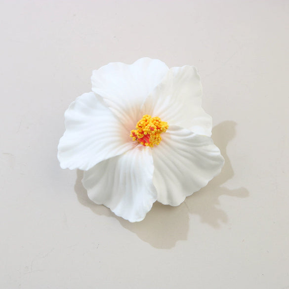 Women's Artificial Leather Handmade Simulation Egg Flower Side Clip Hair Accessories