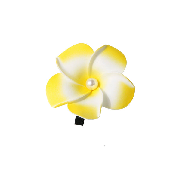 Women's Artificial Leather Handmade Simulation Egg Flower Side Clip Hair Accessories