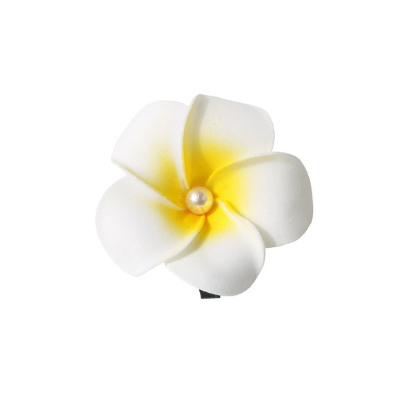 Women's Artificial Leather Handmade Simulation Egg Flower Side Clip Hair Accessories