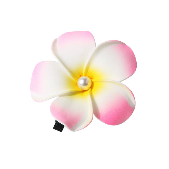 Women's Artificial Leather Handmade Simulation Egg Flower Side Clip Hair Accessories