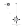 Women's Asymmetric Star Earrings With Black And White Zircon Accents Electroplated Copper Fashion Jewelry