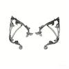 Women's Asymmetrical Fairy Earrings With Geometric Floral Design Zinc Alloy Ear Hooks And Ecofriendly Electroplated Finish