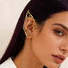 Women's Asymmetrical Fairy Earrings With Geometric Floral Design Zinc Alloy Ear Hooks And Ecofriendly Electroplated Finish