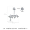 Women's Asymmetrical Geometric Copper Zircon Earrings With Electroplated Finish Niche Fashion Jewelry