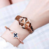 Women's Automatic Movement Watch Alloy Case And Strap Mineral Strengthened Glass Mirror Business Style Luminous Waterproof