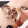 Women's Automatic Movement Watch Alloy Case And Strap Mineral Strengthened Glass Mirror Business Style Luminous Waterproof