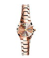 Women's Automatic Movement Waterproof Luminous Watch With Tungsten Steel Color Round Dial Steel Case And Fine Steel Strap