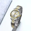 Women's Automatic Movement Waterproof Luminous Watch With Tungsten Steel Color Round Dial Steel Case And Fine Steel Strap