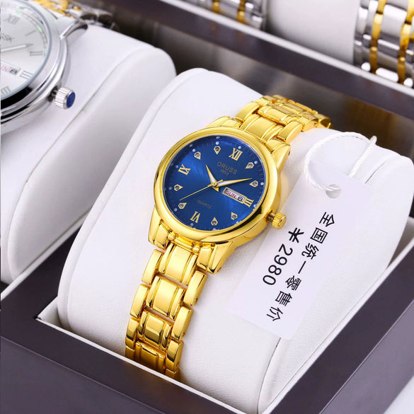 Women's Automatic Nonmechanical Fashion Watch Alloy Case And Strap Round Dial Waterproof