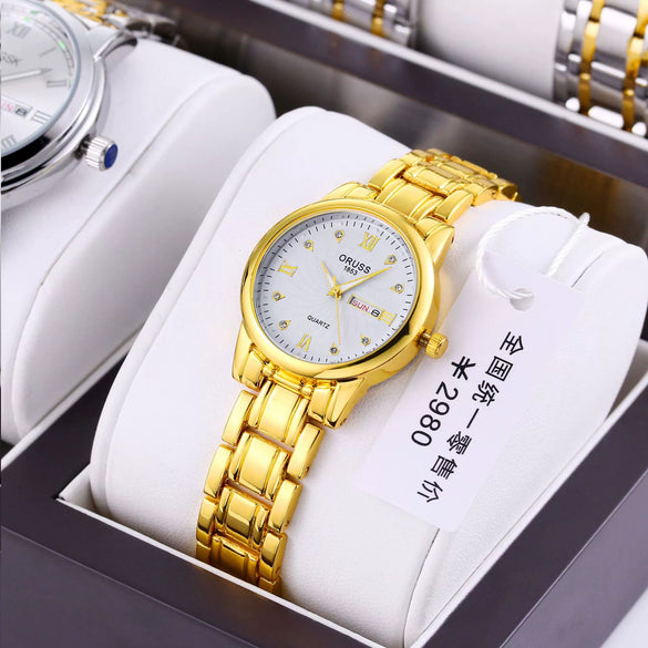 Women's Automatic Nonmechanical Fashion Watch Alloy Case And Strap Round Dial Waterproof