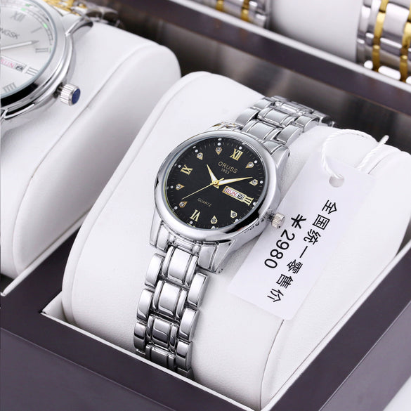 Women's Automatic Nonmechanical Fashion Watch Alloy Case And Strap Round Dial Waterproof