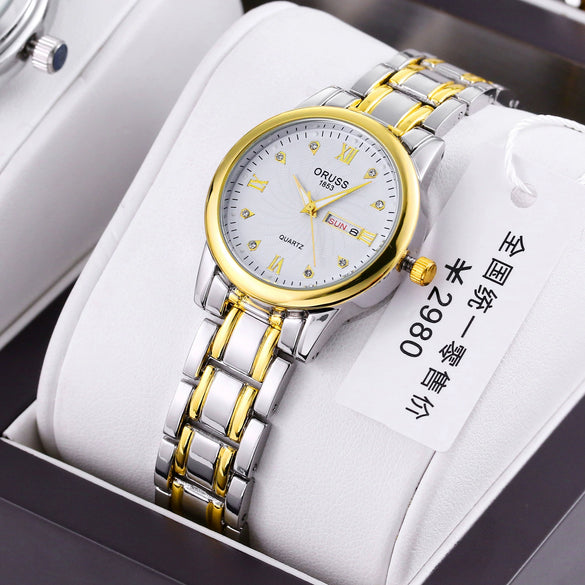Women's Automatic Nonmechanical Fashion Watch Alloy Case And Strap Round Dial Waterproof