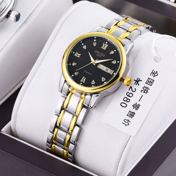 Women's Automatic Nonmechanical Fashion Watch Alloy Case And Strap Round Dial Waterproof