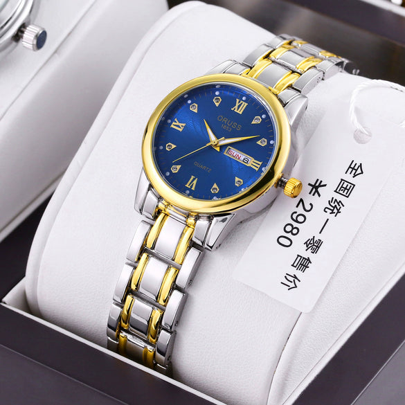 Women's Automatic Nonmechanical Fashion Watch Alloy Case And Strap Round Dial Waterproof