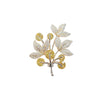 Women's Autumn And Winter Coat Brooch Alloy Retro Plant Flowers Leaves Pin With Electroplating