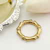 Women's Bamboo Ring Geometric Style Titanium Steel And Stainless Steel Jewelry Plated 14K Gold