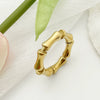 Women's Bamboo Ring Geometric Style Titanium Steel And Stainless Steel Jewelry Plated 14K Gold