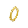 Women's Bamboo Ring Geometric Style Titanium Steel And Stainless Steel Jewelry Plated 14K Gold