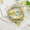 Women's Baotou Triangular Cloth Headscarf With Geometric Pattern And Elastical Band