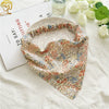 Women's Baotou Triangular Cloth Headscarf With Geometric Pattern And Elastical Band