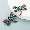 Women's Baroque Geometric Dragonfly Kite Earrings With Rhinestone Embellishment Alloy Statement Ear Jewelry