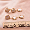 Women's Baroque Pearl Geometry Earrings With Electroplated Original Design High Quality Temperament Jewelry