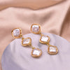 Women's Baroque Pearl Geometry Earrings With Electroplated Original Design High Quality Temperament Jewelry