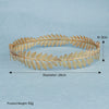Women's Baroque Retro Round Metal Hair Band With Golden Olive Leaf Crown Design Electroplated Bridal Wedding Headwear