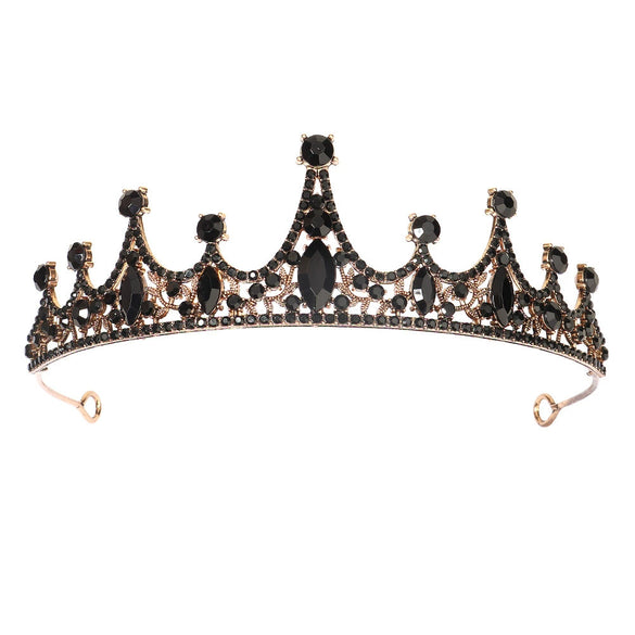Women's Baroque Rhinestone Crown Alloy Headband Bridal Hair Accessory For Wedding And Photography