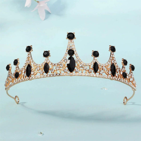 Women's Baroque Rhinestone Crown Alloy Headband Bridal Hair Accessory For Wedding And Photography