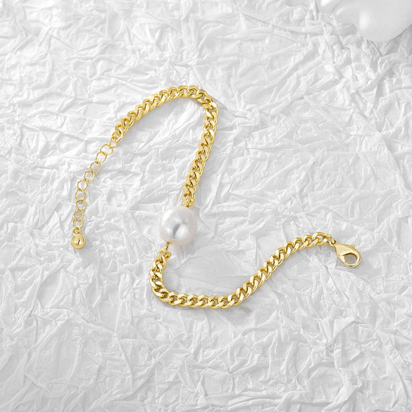 Women's Baroque Specialshaped Copper Pearl Bracelet