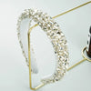 Women's Baroque Style Cloth Headband With Diamond Embellishment Hand Stitched Retro Light Luxury Hair Accessory