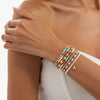 Women's Beaded Elastic Bracelet With Starfish Pendant And Imitation Pearls Geometric Alloy Jewelry In Instagram Style