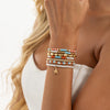 Women's Beaded Elastic Bracelet With Starfish Pendant And Imitation Pearls Geometric Alloy Jewelry In Instagram Style
