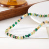 Women's Beaded Geometric Handmade Necklace With Natural Stone Pendant