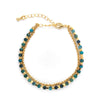 Women's Beaded Natural Tourmaline Stone Handwoven Geometric Multilayer Bracelet