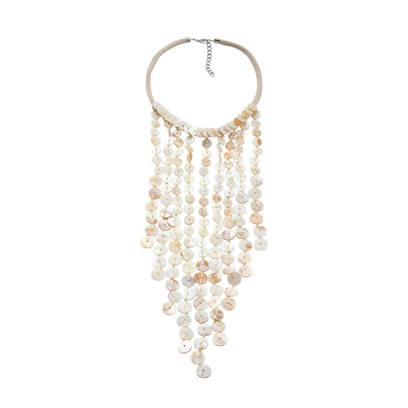 Women's Beads And Mixed Gemstone Setting Handwoven Geometric Multilayer Necklace