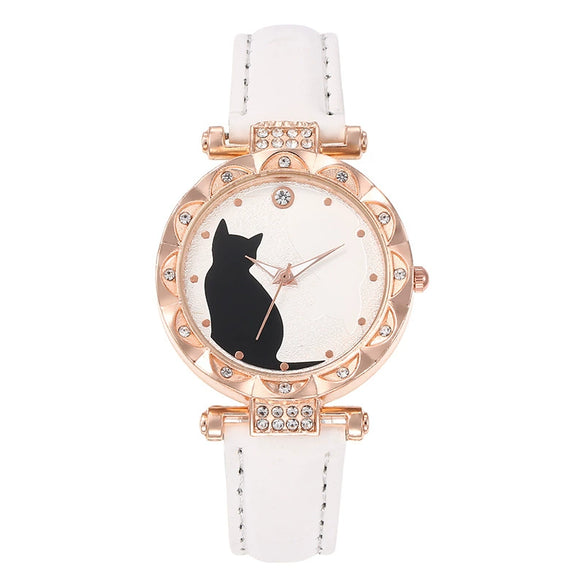 Women's Belt Watch Alloy Case Imitation Leather Strap Stainless Steel Clasp Round Dial Leisure Style