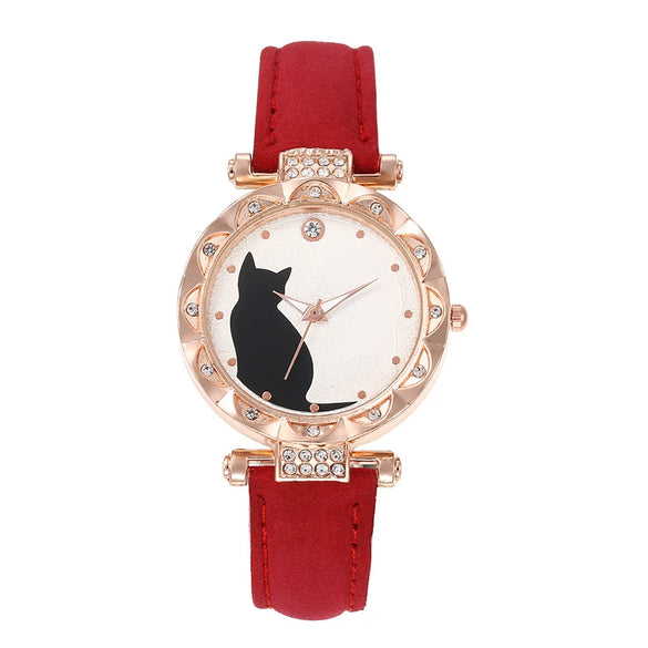 Women's Belt Watch Alloy Case Imitation Leather Strap Stainless Steel Clasp Round Dial Leisure Style