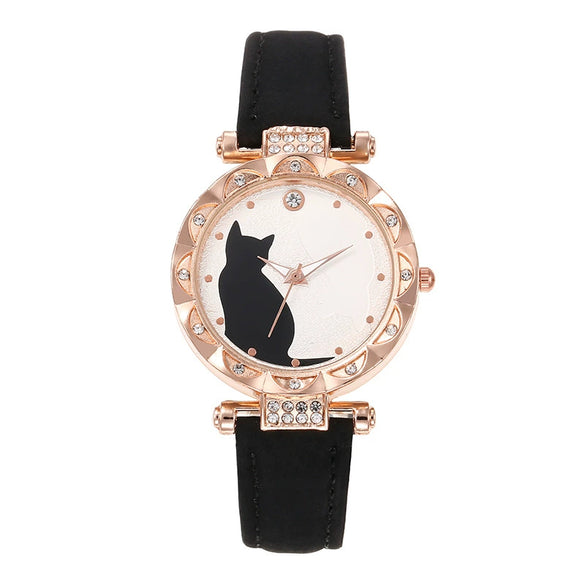 Women's Belt Watch Alloy Case Imitation Leather Strap Stainless Steel Clasp Round Dial Leisure Style