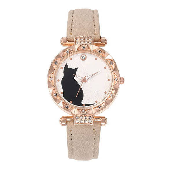 Women's Belt Watch Alloy Case Imitation Leather Strap Stainless Steel Clasp Round Dial Leisure Style