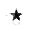 Women's Black Star Shaped Copper Earrings With Zircon Accents Electroplated Geometric Fashion Jewelry For Wholesale