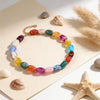 Women's Bohemian Colorful Resin Beaded Heart Shaped Choker Necklace With Electroplated Casual Fashion Jewelry