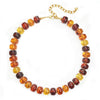 Women's Bohemian Colorful Resin Beaded Heart Shaped Choker Necklace With Electroplated Casual Fashion Jewelry