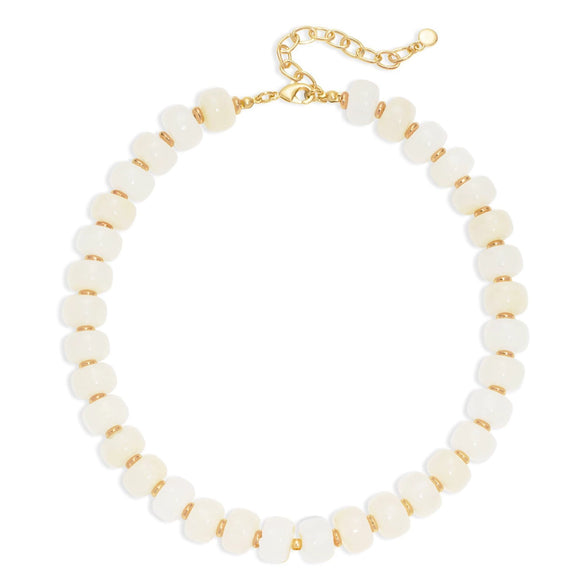 Women's Bohemian Colorful Resin Beaded Heart Shaped Choker Necklace With Electroplated Casual Fashion Jewelry