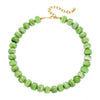 Women's Bohemian Colorful Resin Beaded Heart Shaped Choker Necklace With Electroplated Casual Fashion Jewelry