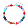 Women's Bohemian Colorful Resin Beaded Heart Shaped Choker Necklace With Electroplated Casual Fashion Jewelry